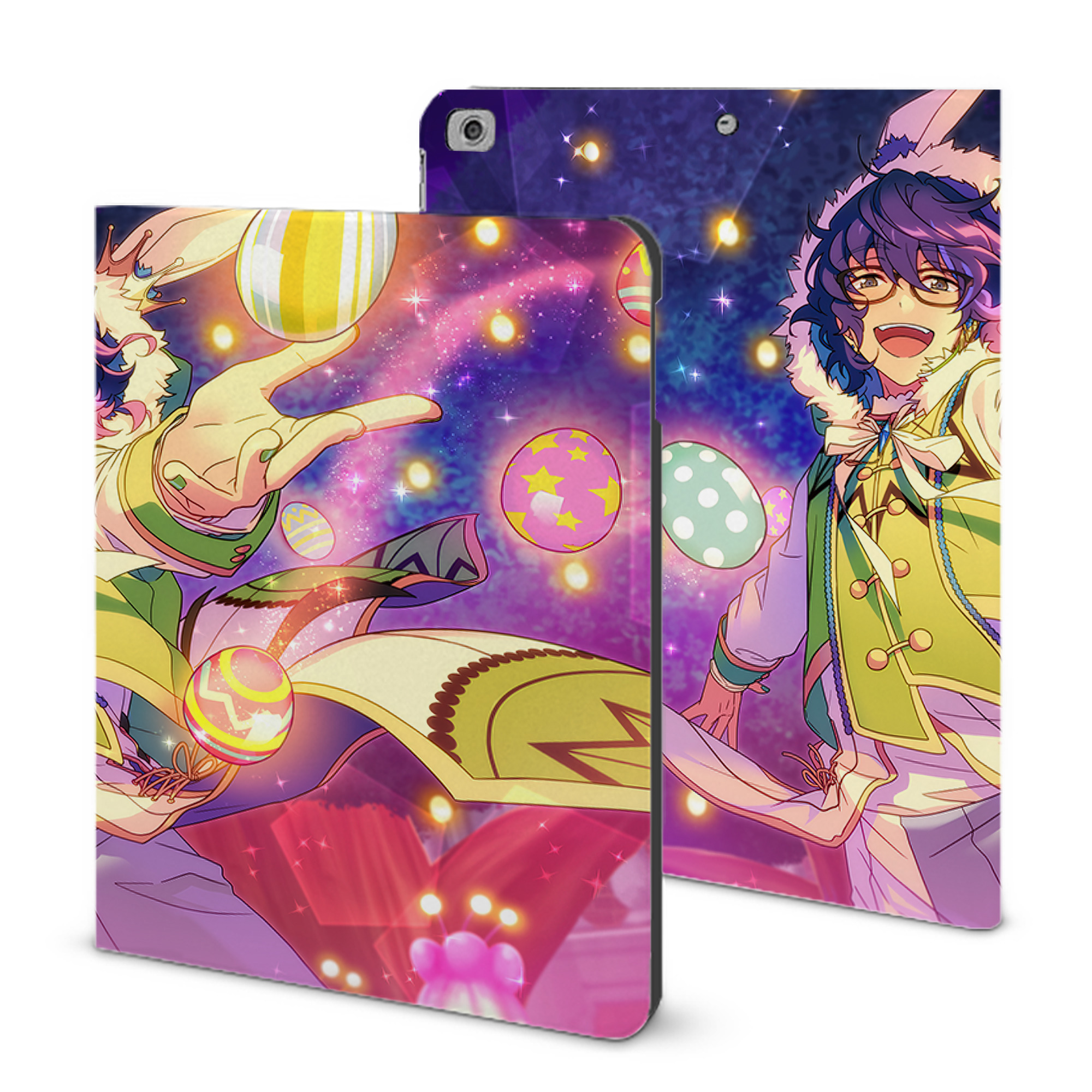 （画像用） あんさんぶるスターズ! Ensemble Stars IPad ケース ブック型 PUレザー TPU 耐衝撃 軽量 薄型 ペン収納なし 全面保護 IPad 各モデル対応